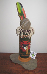 Hand Crafted Tribal Doll - Yellow Feather - Dolls by Artist Valade - Tribal Visions